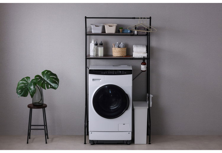 アイリスオーヤマ 伸縮スタイルランドリーラック ハンガーバー付き