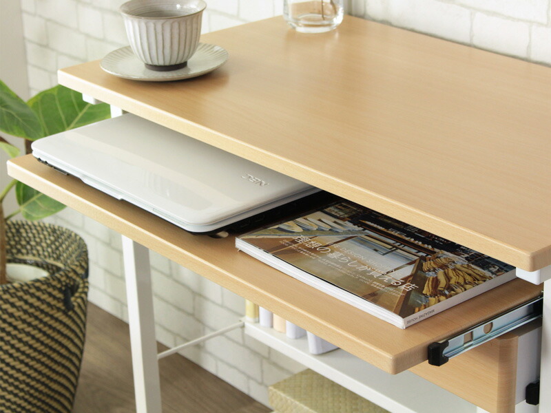 パソコンデスク 引出し付きPCデスク IWP-65 ワイド75cm幅 代引不可