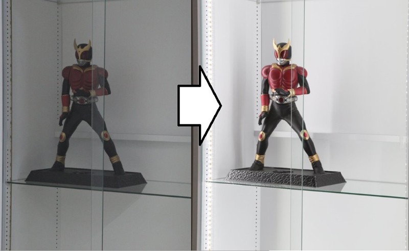 【プリント】 コレクションラック ディスプレイ ケース ワイド 奥行29cm ロータイプ 代引不可 リコメン堂 - 通販 - PayPayモール プリント
