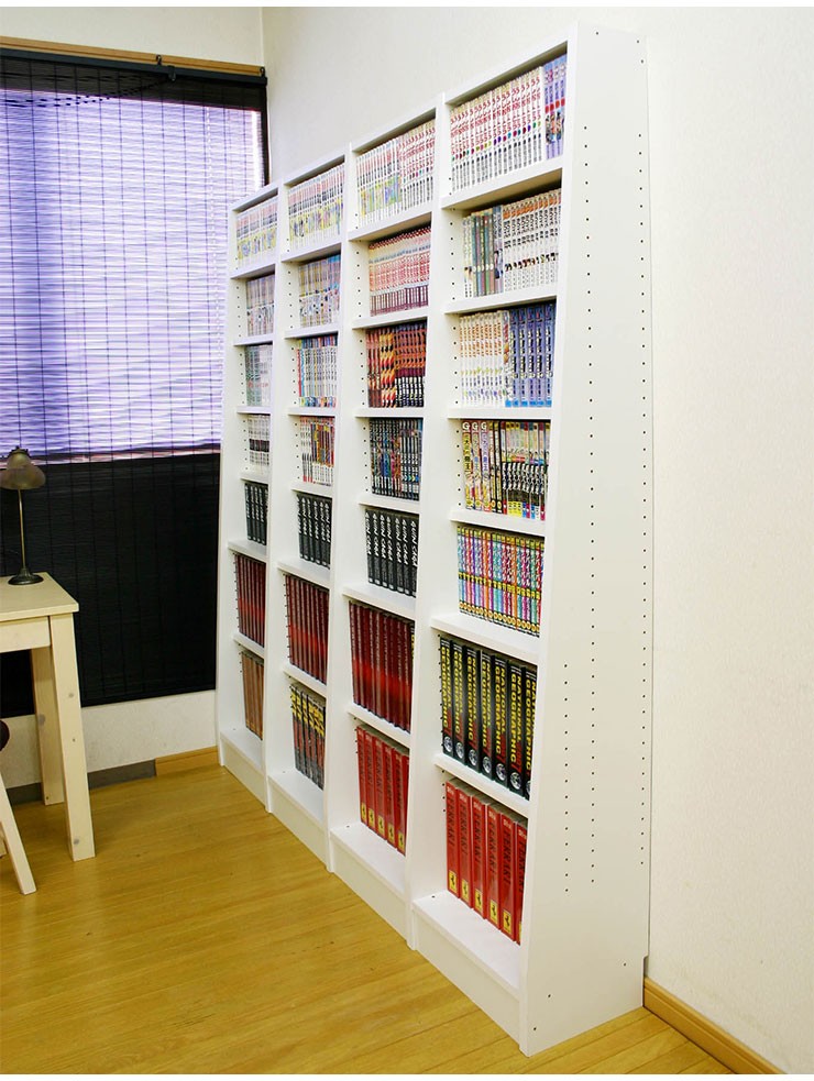 ふえるくん 日本製 収納 ブック収納 マンガラック マガジンラック 国産 代引不可 リコメン堂 通販 Paypayモール 四連結 4連結 ユニット 本棚 ふえるくん 本体 ブックラック 棚 収納棚 ユニット