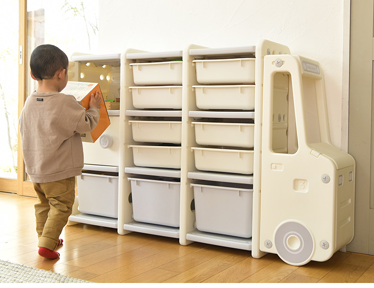 【6月28日まで】トラック型おもちゃ棚 トラック型 おもちゃ収納 大 大容量 棚 おもちゃ ボックス おもちゃ