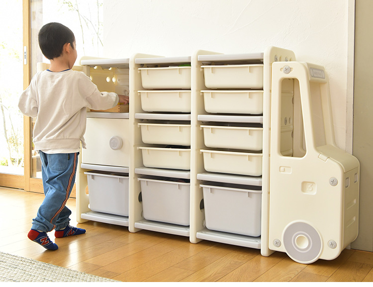 【6月28日まで】トラック型おもちゃ棚 トラック型 おもちゃ収納 大 大容量 棚 おもちゃ ボックス