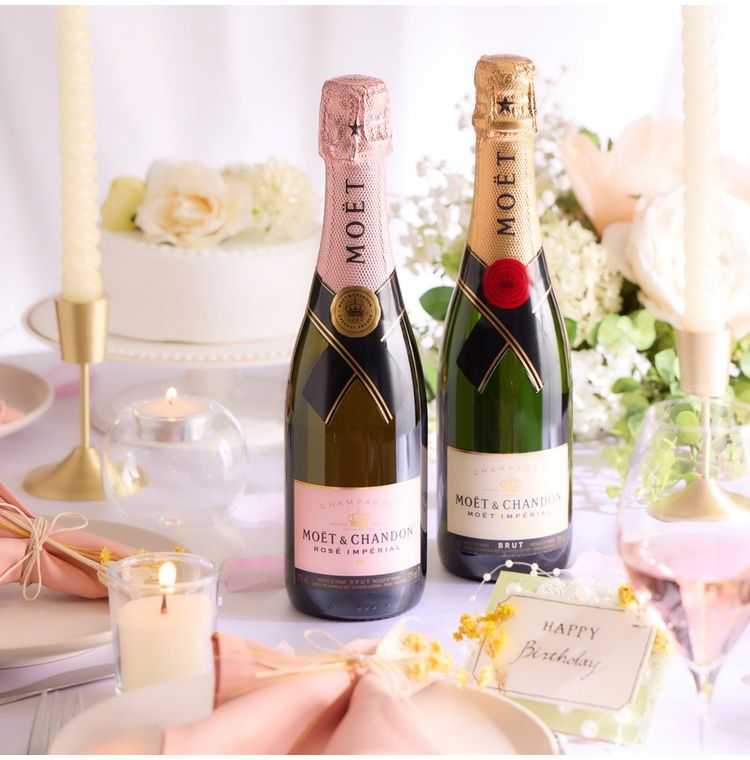 バースデーBOX】モエ・エ・シャンドン ハーフボトル 紅白飲み比べ2本