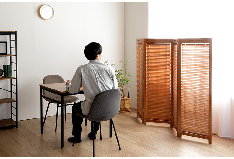 ブラインドパーテーション 衝立4連 高さ135cm 折りたたみ 間仕切り 風