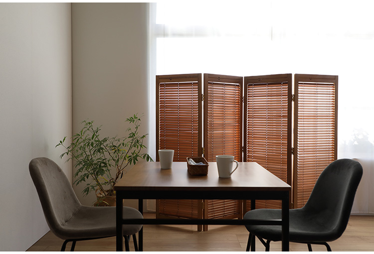ブラインドパーテーション 衝立4連 高さ135cm 折りたたみ 間仕切り 風