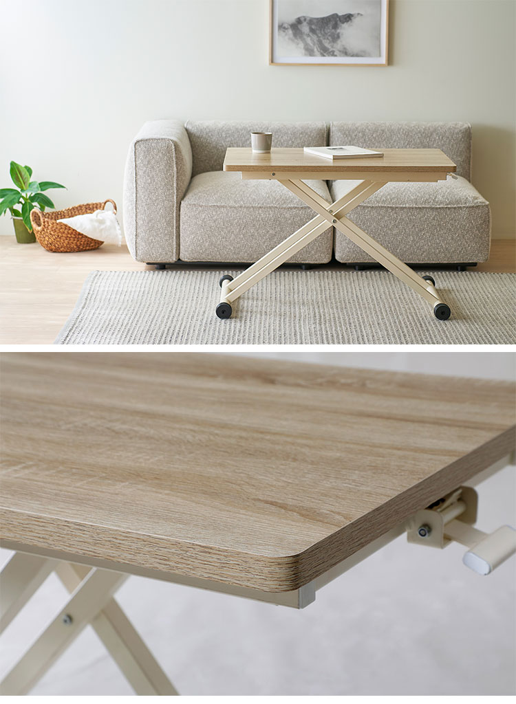 リフトテーブル 90×60 伸長式 テーブル 昇降テーブル ダイニング