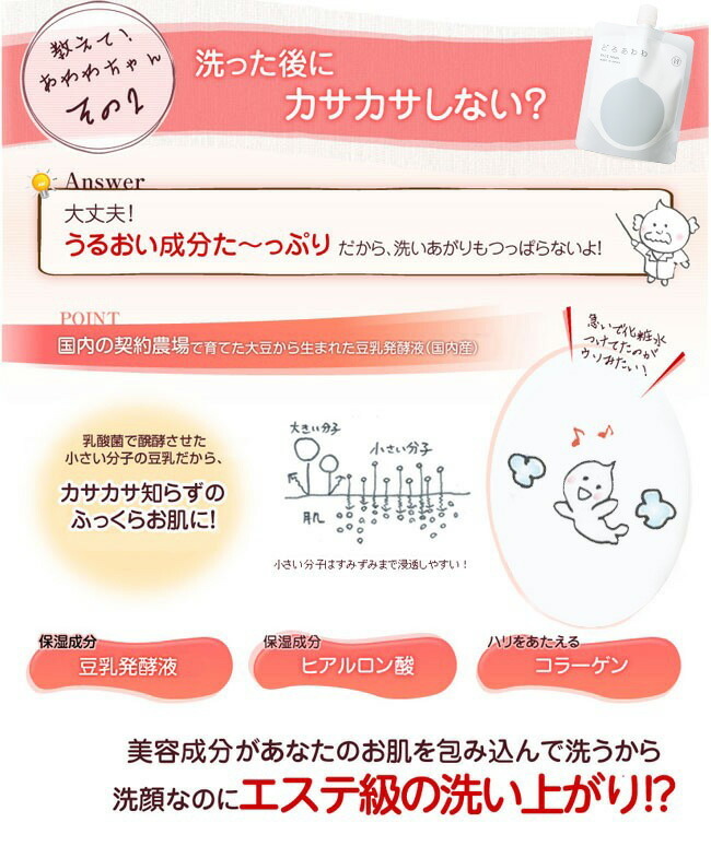 どろあわわ どろ豆乳石鹸 110g×5パックセット 洗顔石鹸 洗顔料 洗顔