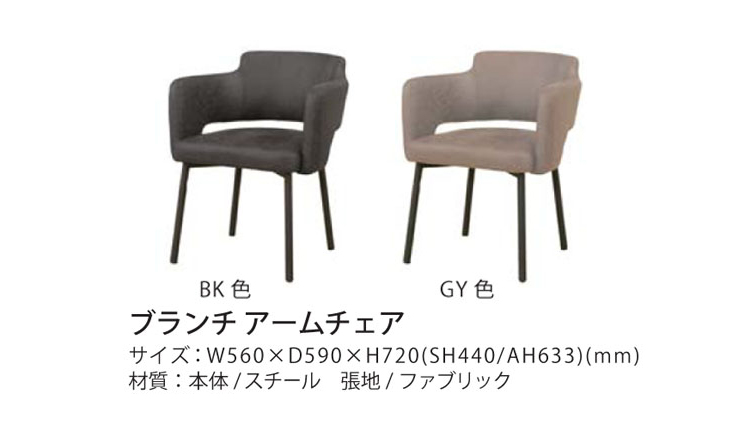 筑波産商 ブランチ アームチェア 2脚セット ダイニングチェア