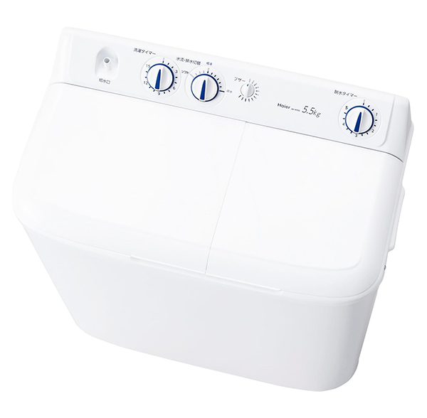 ハイアール 5.5kg二層式洗濯機 JW-W55G-W シンプル 洗濯 脱水 家事 白 ホワイト 新生活 一人暮らし ギフト プレゼント(代引不可)【送料無料】 ky-4571526731021-001.jpg