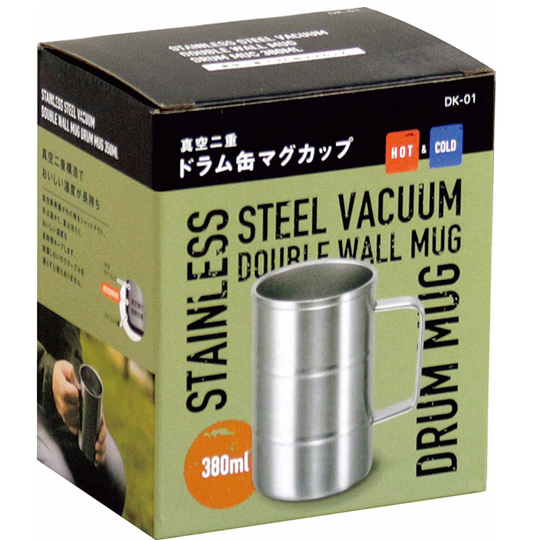 Kakusee 真空二重ドラム缶マグ380ml DK-01 / 真空 二重構造