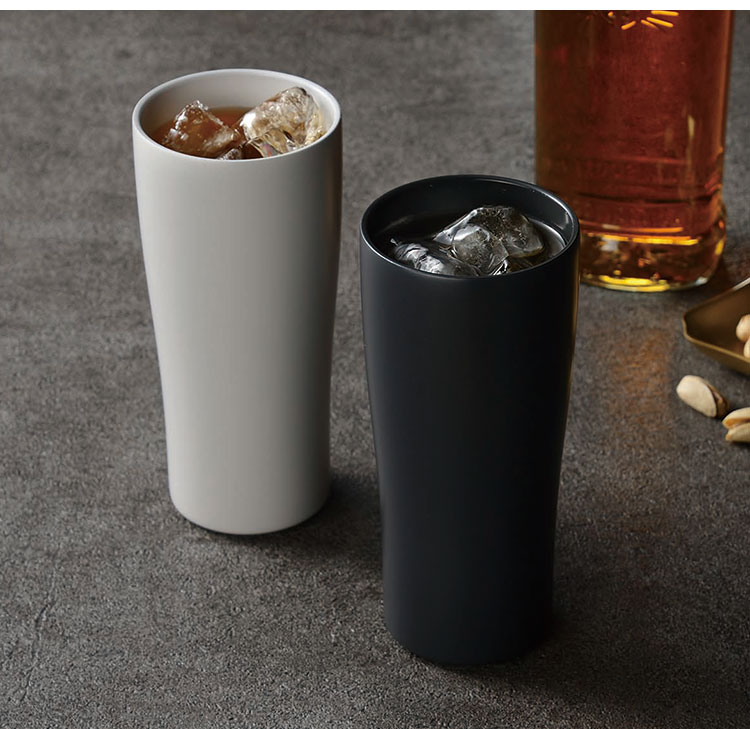 CERACO セラコ セラミックタンブラー 450ml グレー 真空二重