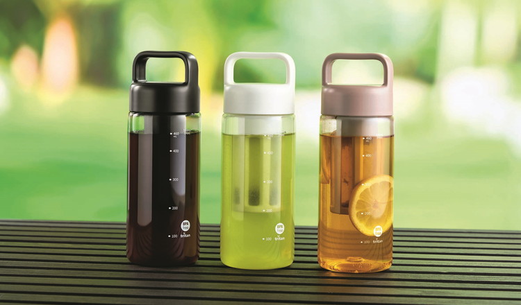 WB-05K ストレーナー付ウォーターボトル500ml ブラック 代引不可