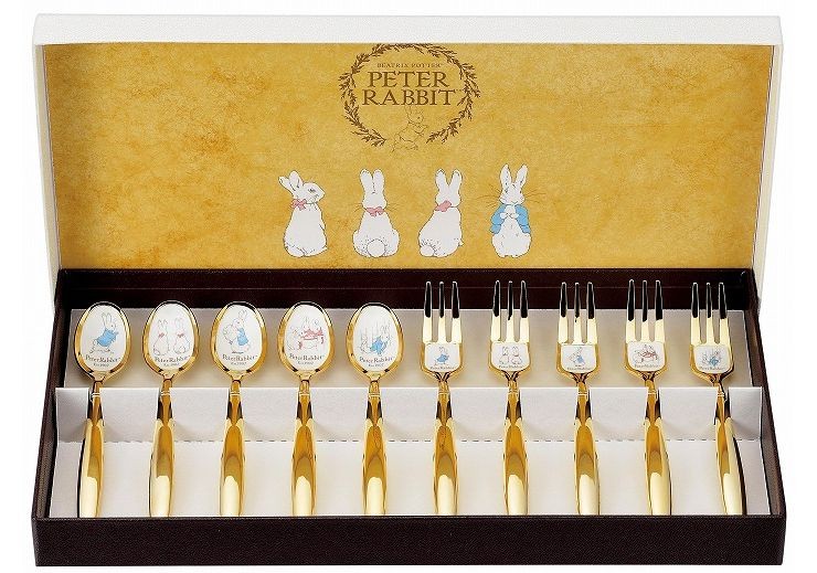 ピーターラビット（PETER RABBIT） アサヒ スプーン・フォーク 金仕上