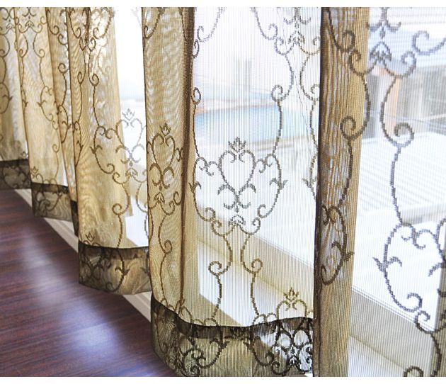 2枚組 日本製 セミオーダー ミラーレースカーテン 幅100cm 丈88cm~丈