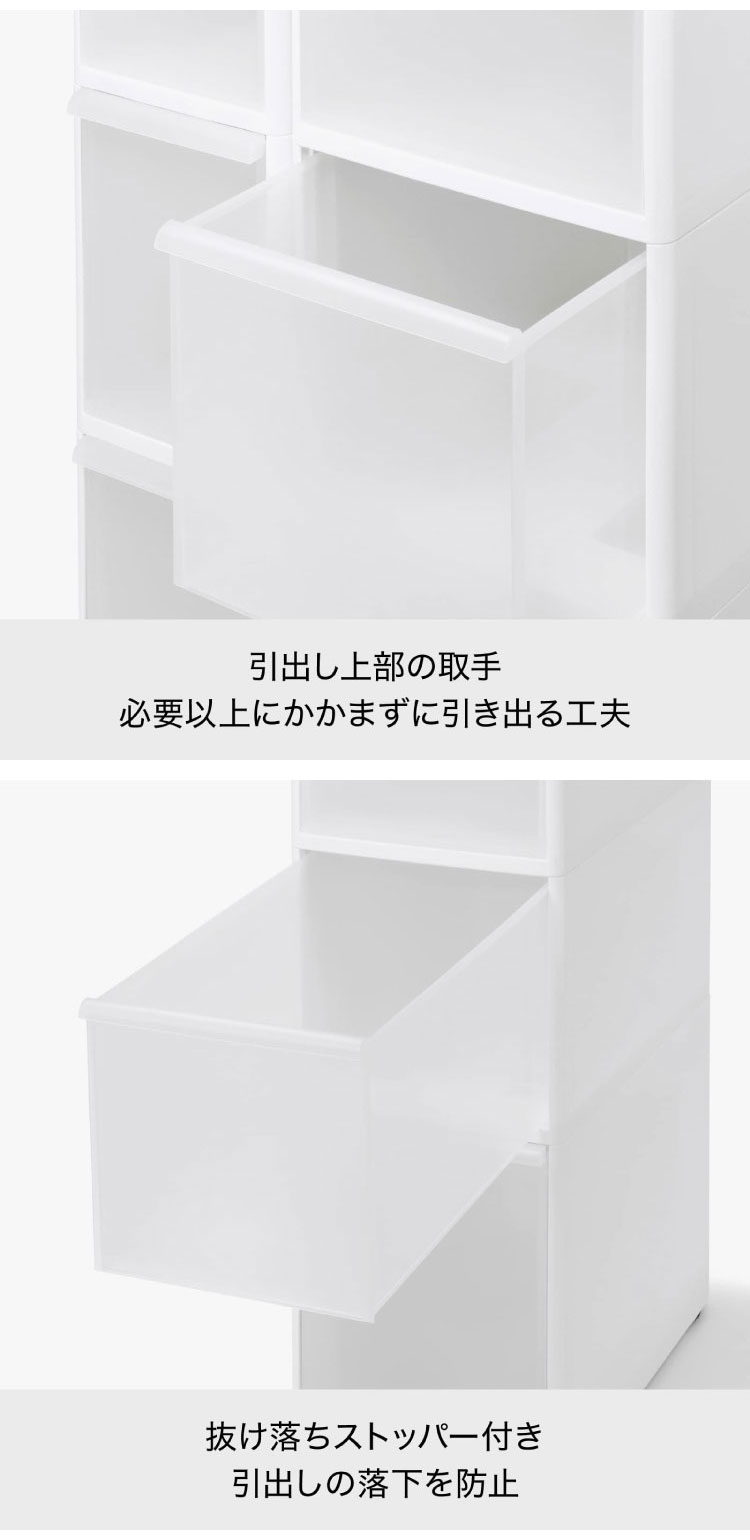 ライクイット like-it ランドリー収納段差をまたげるすき間ストッカー  3段幅18.5×奥46.5×高92~94.5cmホワイト日本製TS-111A 代引不可