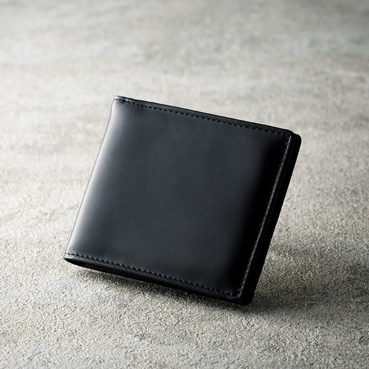 ブラック 折り財布 感謝価格 12cm メンズ二つ折り財布 ブラック カンサイセレクション ブランド財布 S