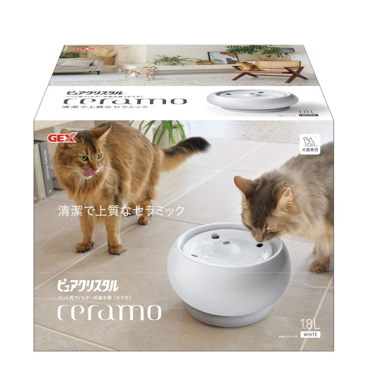 ジェックス 犬猫兼用 ピュアクリスタル セラモ 1.8L ホワイト ジェックス 犬猫兼用 ピュアクリスタル セラモ 1.8L ホワイト