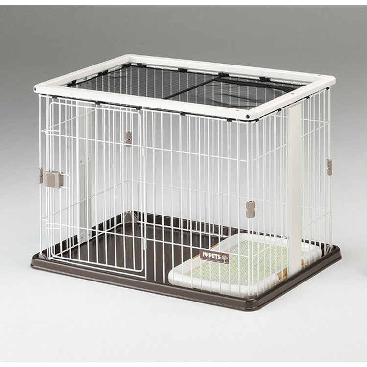 ボンビアルコン 犬用 サークル ケージ ホワイト スライドドア メッシュ