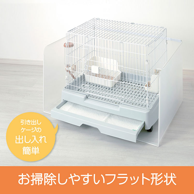 小動物用 大型 プラスクリーン L ケージカバー 囲い 91×61cm以内対応