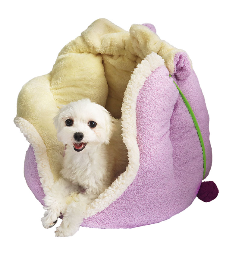 ペッツルート 犬用 冬用 ベッド クリームだいふく 2WAY ぶどう ペット