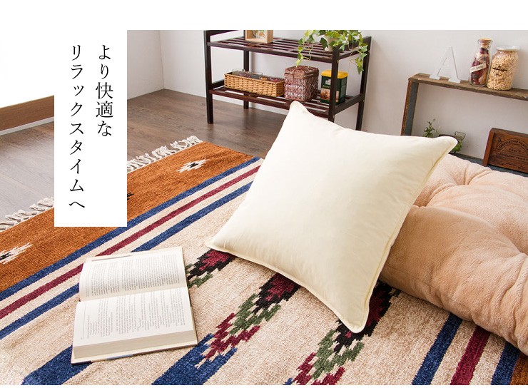 専用＊100%コットン&フェザーヌードクッション 45cm x 45cm 2個 Amazon