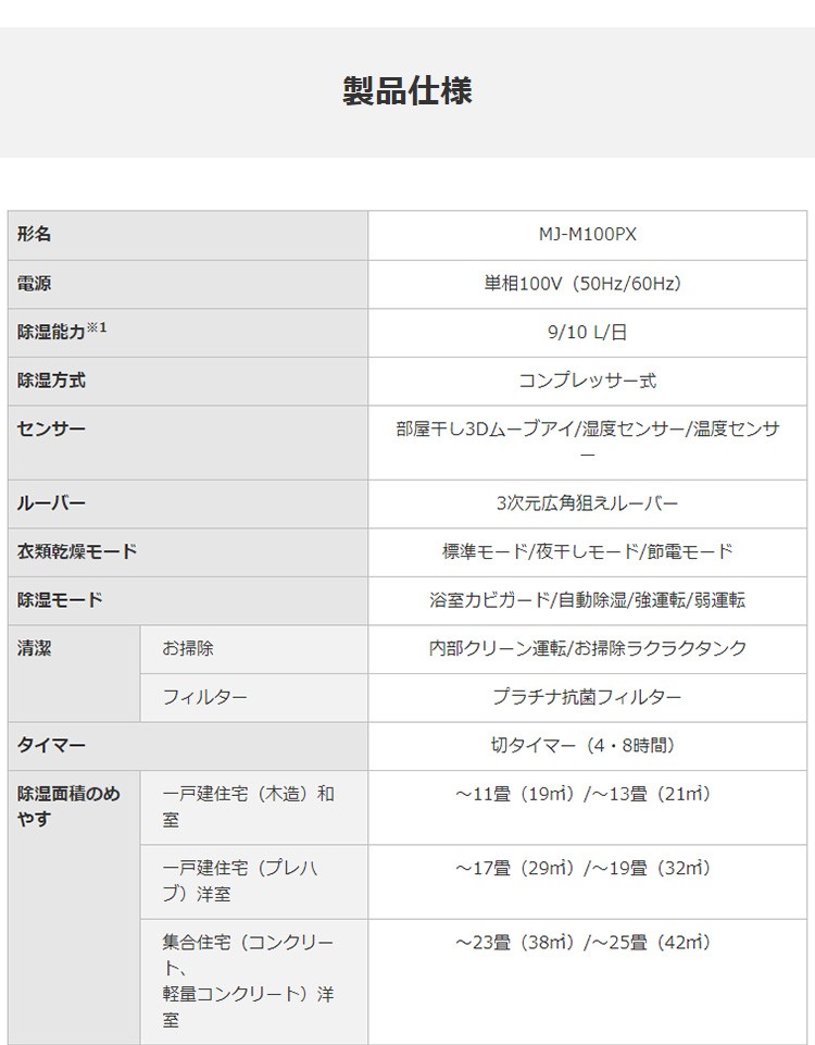 三菱 衣類乾燥除湿機 MJ-M100PX-W 三菱電機 MITSUBISHI 衣類乾燥除湿機