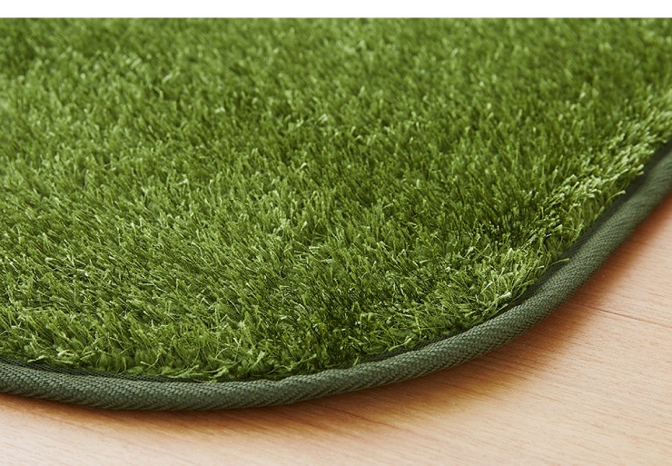 芝生のようなラグ 130×185cm 楕円形 芝生 グリーン インテリア 