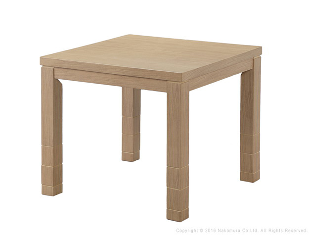 こたつ ダイニングテーブル 正方形 パワフルヒーター-6段階に高さ調節