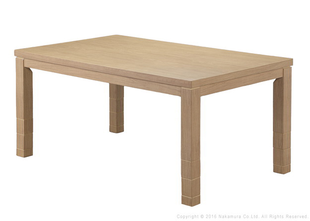 こたつ ダイニングテーブル 長方形 パワフルヒーター-6段階に高さ調節