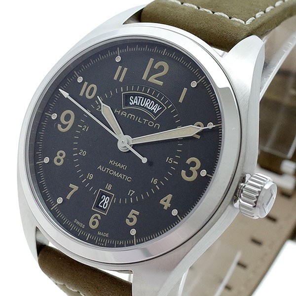ハミルトン HAMILTON 腕時計 メンズ H70505833 カーキフィールドデイデイト 自動巻き ブラック カーキ 送料無料