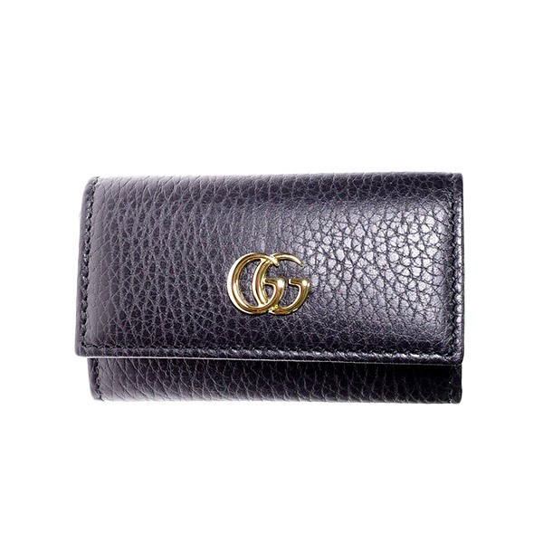 グッチ GUCCI キーケース レディース 456118-CAO0G-1000 ブラック 送料