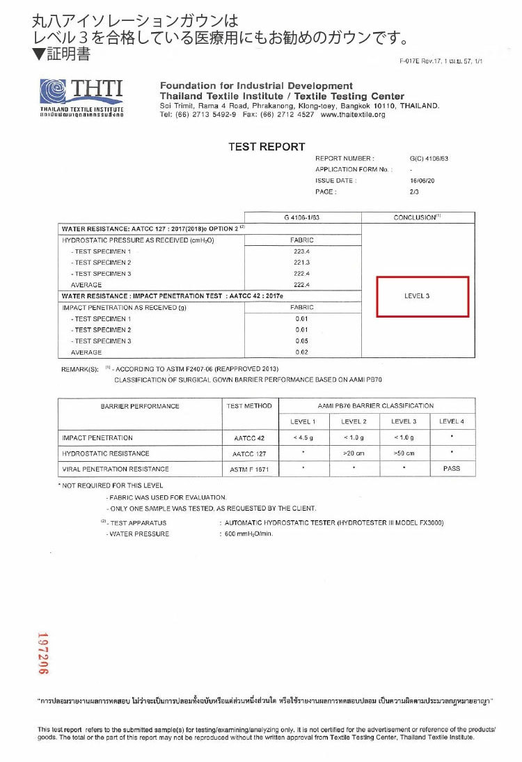 驚きの値段 アイソレーションガウン 撥水 ラミネート加工使用 100枚 セット 医療 米国医療機器規格 mi レベル3取得 個包装 使い捨て 送料無料 送料無料 丸八真綿 アイソレーションガウンラミネート加工 撥水加工 Mサイズ Lサイズ ホワイト 長袖 指フック 袖付