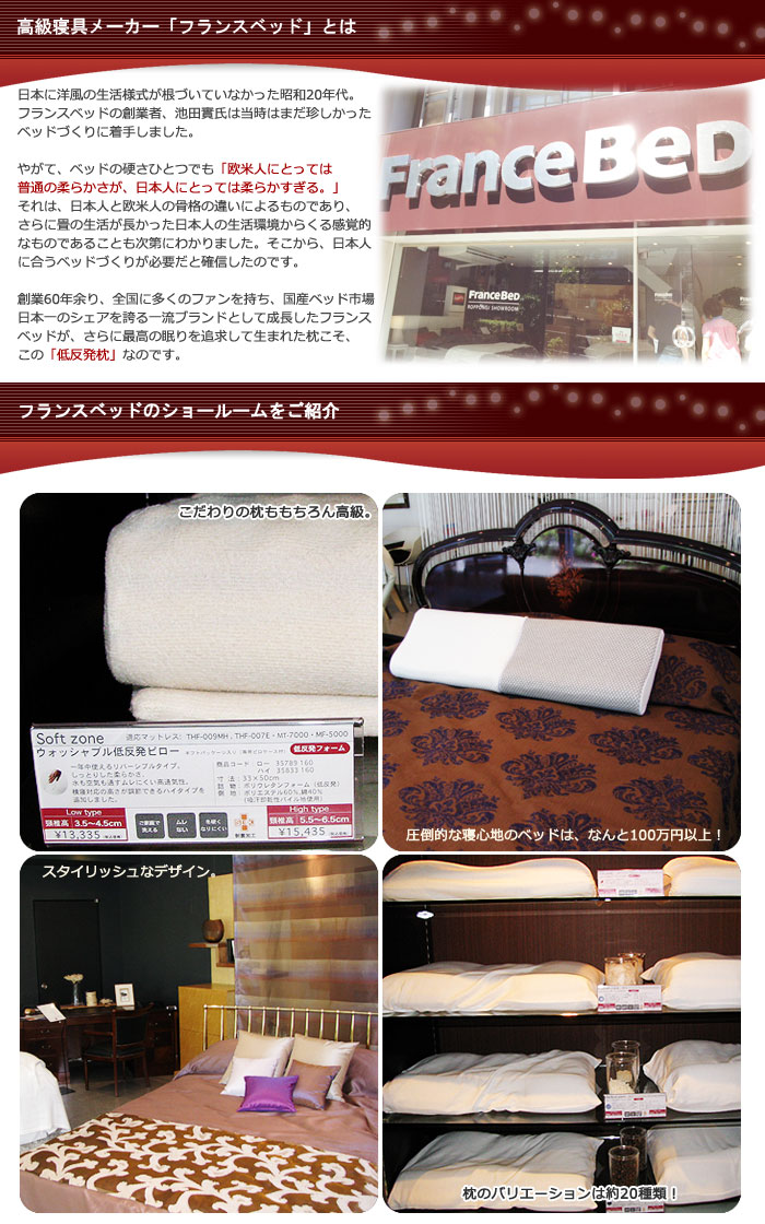 France bed NSFpillow 低反発　ハイ France bed NSFpillow 低反発 ハイ