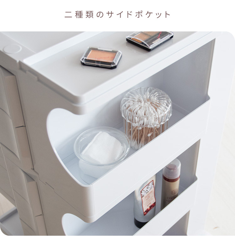 マルチワゴン Pluna プルーナ ロータイプ キャスター付き四面収納