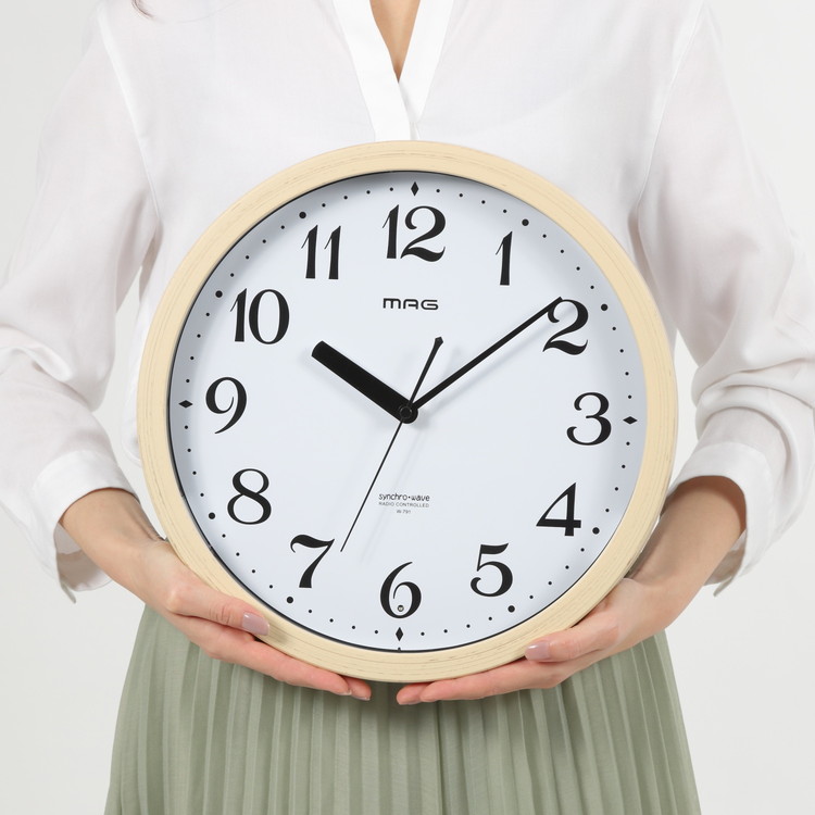 MAG マグ 電波時計 自動点灯 掛時計 トモル インテリア ウォール