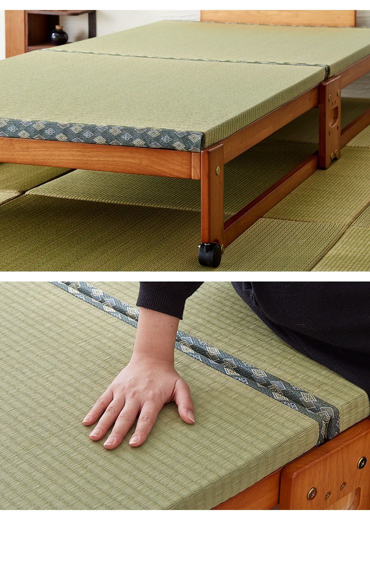 中居木工 日本製 折りたたみ 畳 ベッド ひのき ハイタイプ