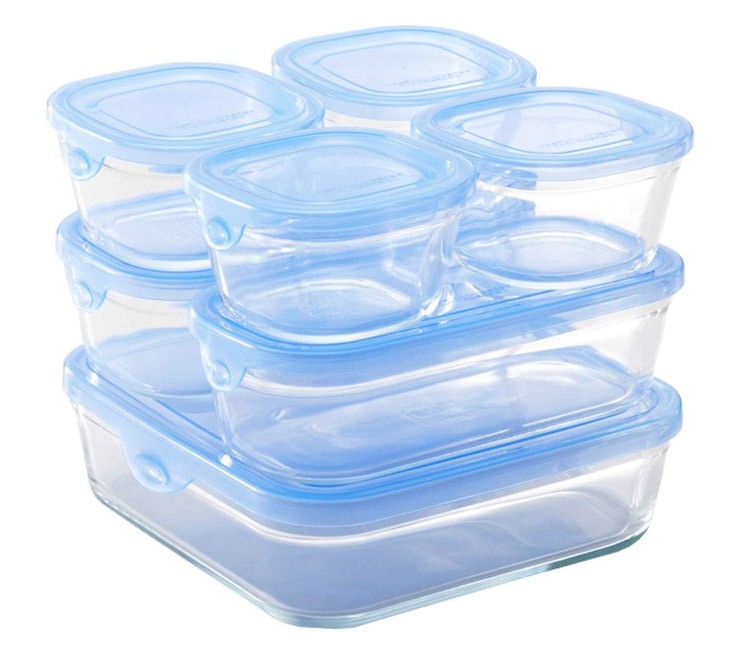 イワキ Iwaki パック&レンジ 角型7点PS-NPR-B7 食品保存容器 収納 透明