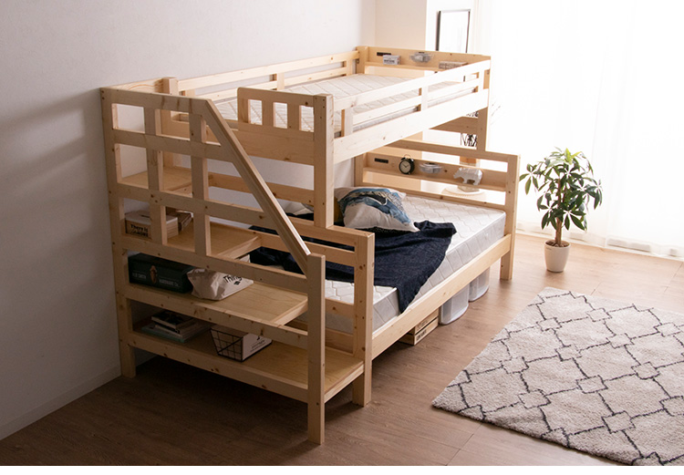 ロフトベッド システムベッド シングル セミダブル 2段ベッド 子供用 