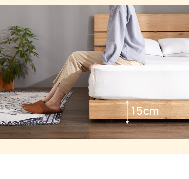 人気再入荷！北欧風コンセント付きベッドフレームセミダブル（SD）