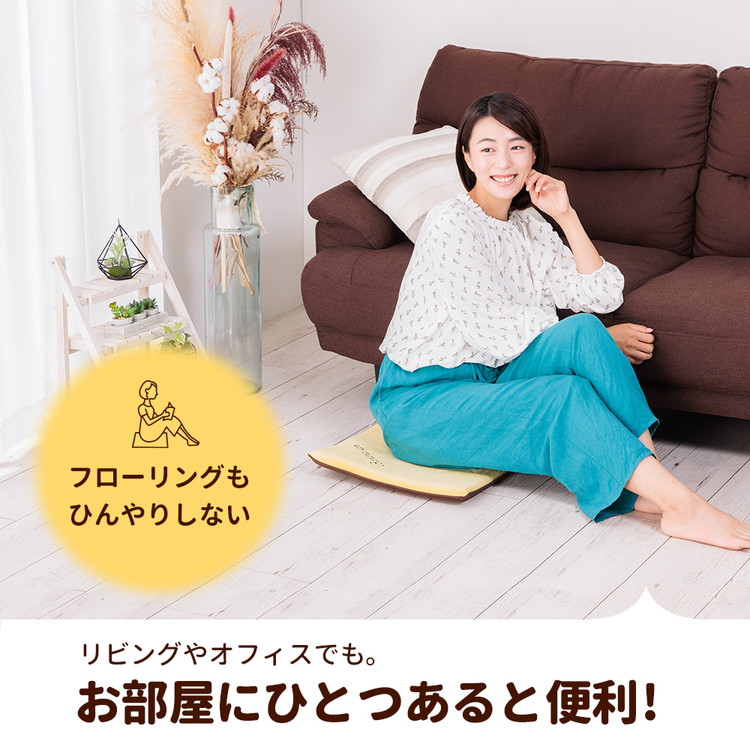 低反発クッション バナナさん 洗える 40×40cm 座布団 座椅子 椅子 イス