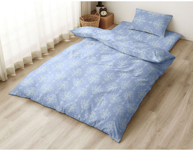 掛け布団カバー 両サイドファスナー ダマスク シングルロング 150