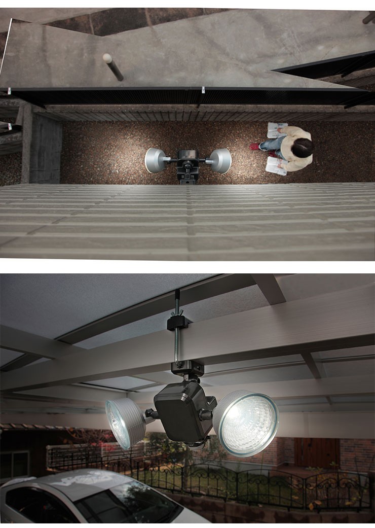 LEDセンサーライト ムサシ RITEX ライテックス LED-265 乾電池式 3.5W×2灯 明るさ600ルーメン フリーアーム式  人感センサーライト 屋外 防犯グッズ 防犯アラーム、センサー