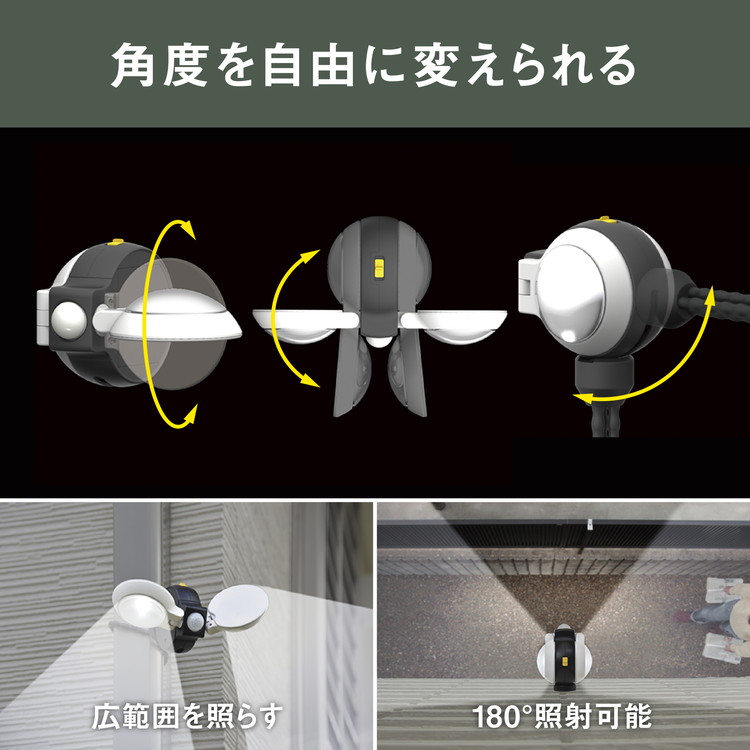 福袋福袋どこでもセンサーライト ダブル ムサシ 屋外センサーライト 電池式センサーライト Led 防犯グッズ エクステリア 代引不可  防犯アラーム、センサー
