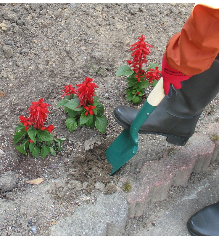 スコップ ショベル シャベル 70cm 761g 軽量 ギザ刃 庭 庭園 手入れ