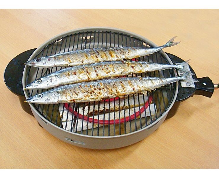 ロースター 遠赤外線 グリル 丸型 消煙機能 幅38.5cm 奥行30.5cm 高さ