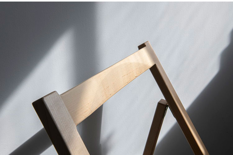 2脚セット 天然木 収納式 折りたたみチェア ゆったり座面 ダイニング