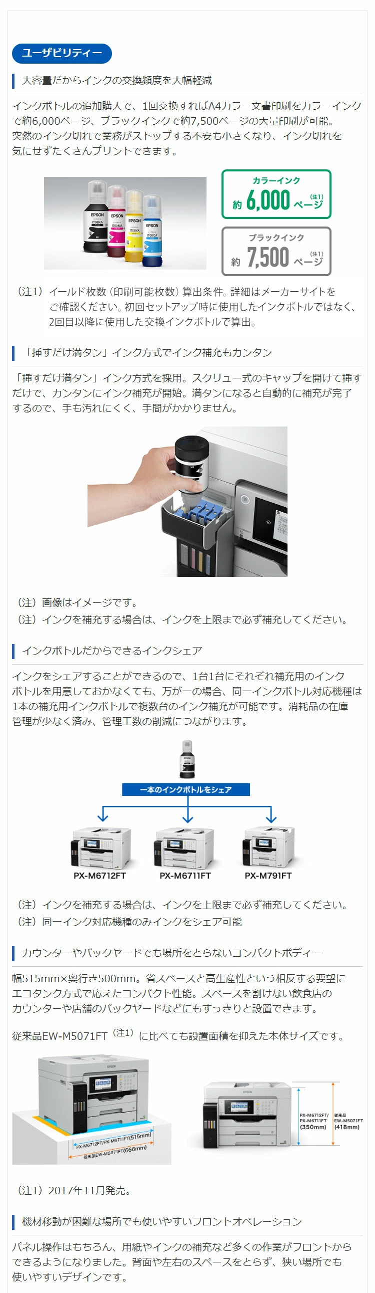 EPSON インクジェット複合機 エコタンク PX-M6711FT A3 a3