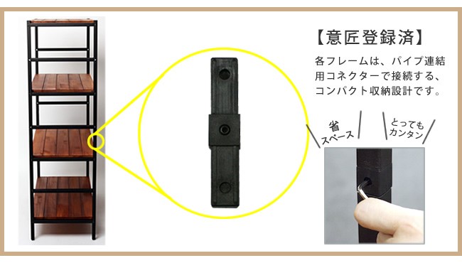 SALEお買い得 ブリックラックシリーズ5段タイプ オイル ミッドセンチュリー 代引不可 リコメン堂 - 通販 - PayPayモール 60×32×175 簡単組立 5段 アンティーク モダン ナチュラル 在庫最安値