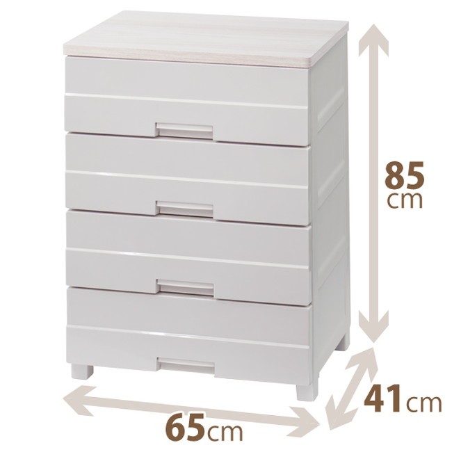 Fits 天馬 プラス イージー 幅65cm 4段 チェスト FE6504 カプチーノ