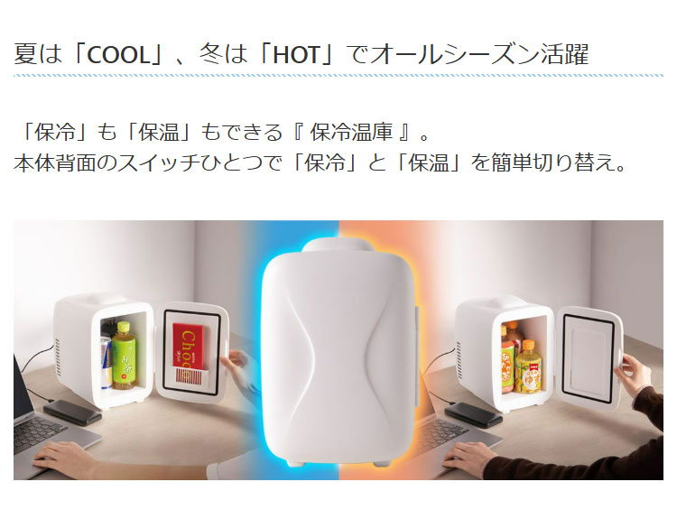 ライソン LYTHON 4L保冷温庫 冷子と温子 ペルチェ式 USB給電 小型